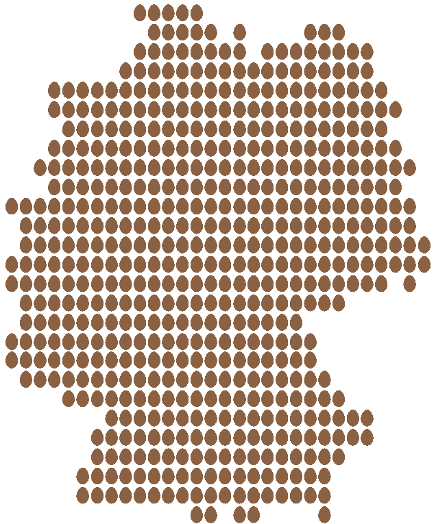 Grafik: Umriss Deutschland aus Eiern