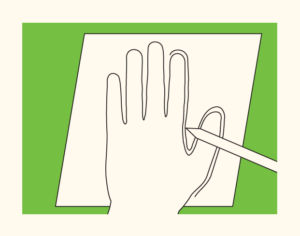 Illustration: Hand abzeichnen
